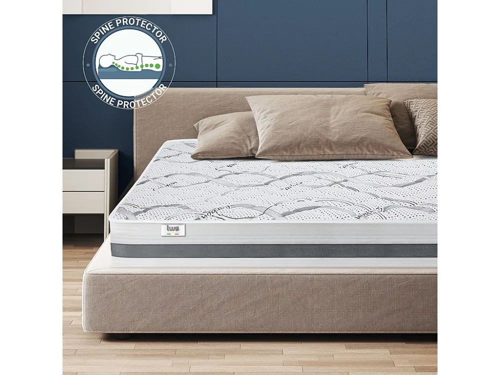 Dubbel matras 160 x 210 Memory Foam Orthopedisch| Topkwaliteit Quality | Hoogte 16 cm | Made Italy