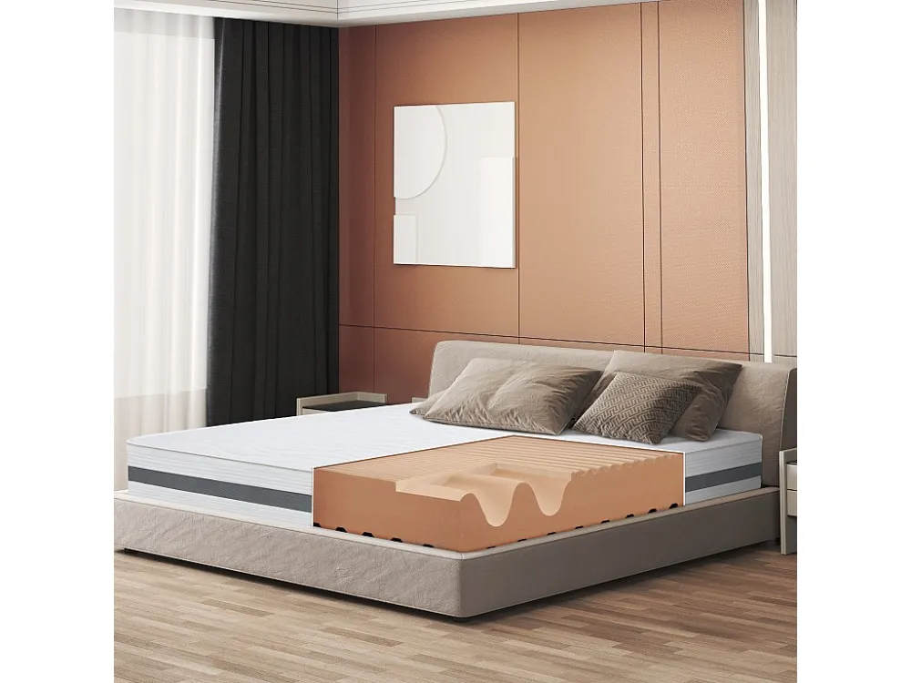 Dubbel matras 160x210 Memory Orthopedisch, antibacterieel, mijtwerend, anti-allergisch | Hoogte 25 cm | Made Italy