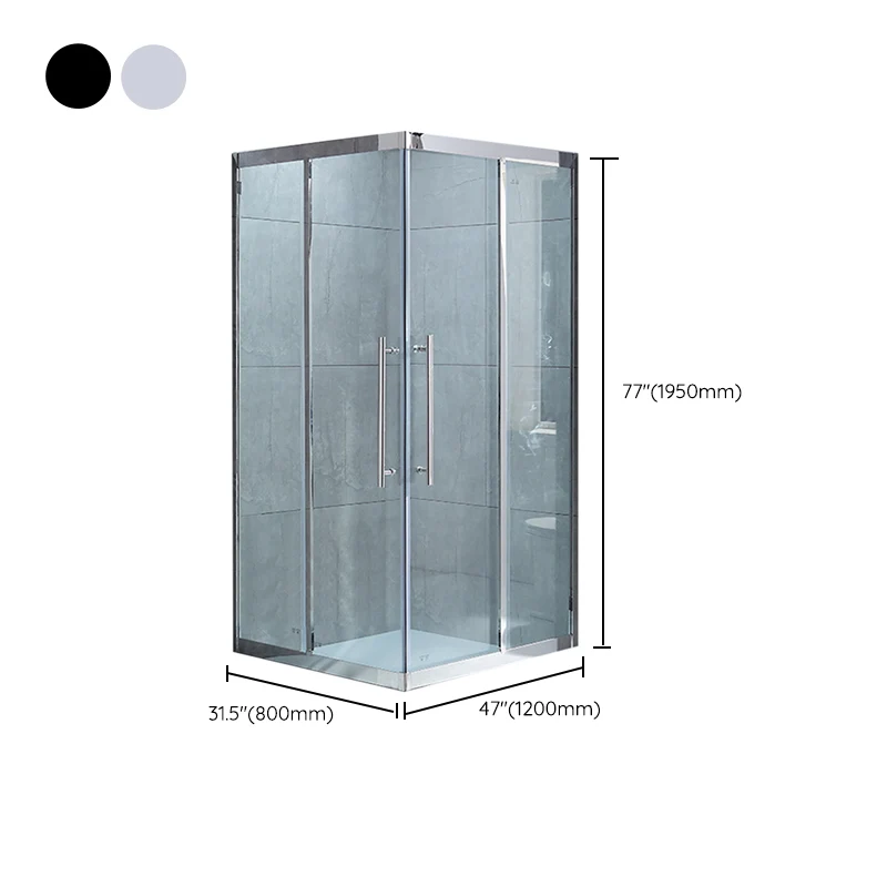 Dubbel Sliding Corner Shower Enclosure Framed Tempered Glass Shower Enclosure 35
