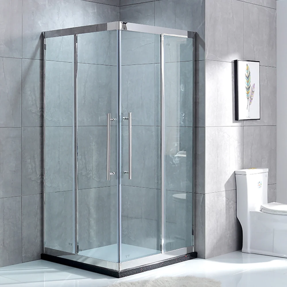 Dubbel Sliding Corner Shower Enclosure Framed Tempered Glass Shower Enclosure 35