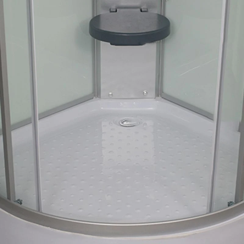 Dubbel Sliding Shower Stall Round Shower Stall Light and Towel Bar 35