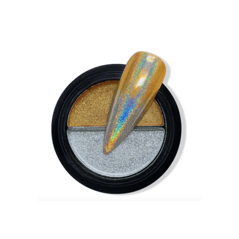 HD Duo Gering Chrome Powder - Holo Gold & Silver