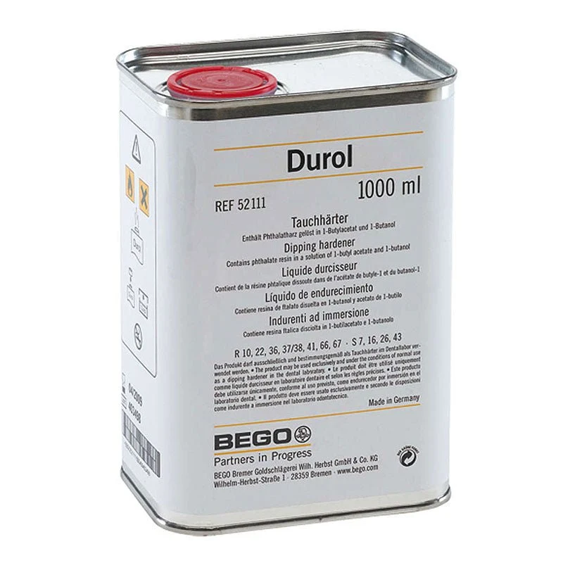 Durol hardener duplicate gelatin Bego model harder coating