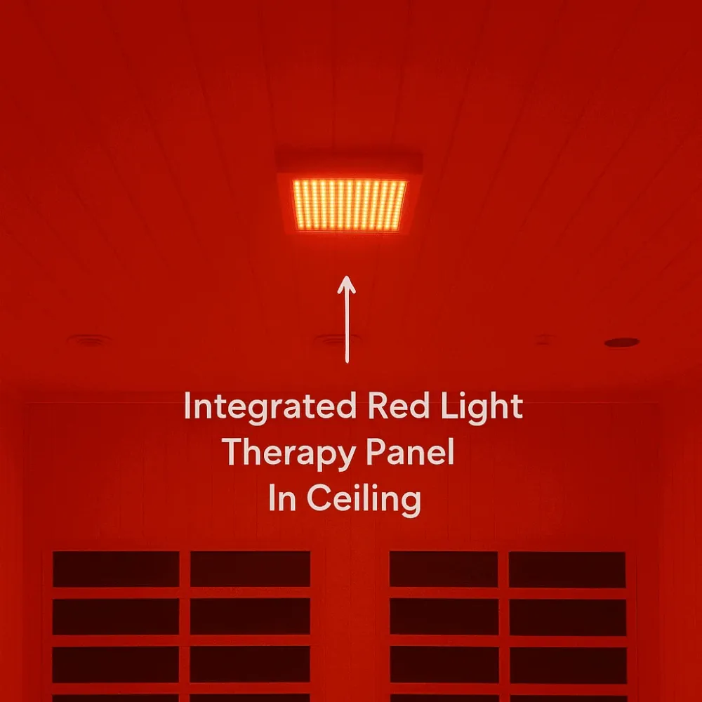 Dynamic Heming 2-person Corner Low EMF FAR Indoor Infrared Sauna + Rood Light Therapy | DYN-6225-02