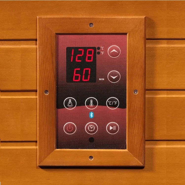 Dynamic Heming 2-person Corner Low EMF FAR Indoor Infrared Sauna + Rood Light Therapy | DYN-6225-02