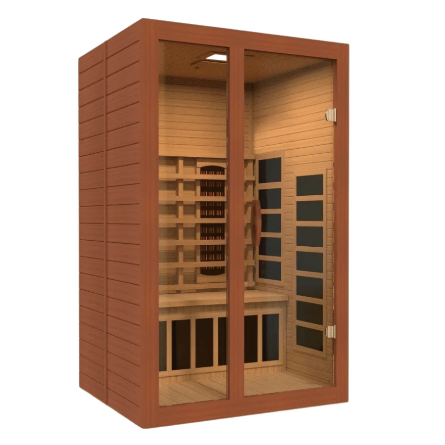 Dynamic Santiago Top 2-person Ultra Low EMF FAR Indoor Infrared Sauna + Red Light Therapy | DYN-6209-02 Elite