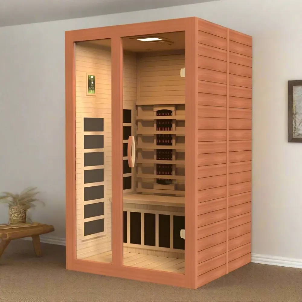 Dynamic Santiago Top 2-person Ultra Low EMF FAR Indoor Infrared Sauna + Red Light Therapy | DYN-6209-02 Elite