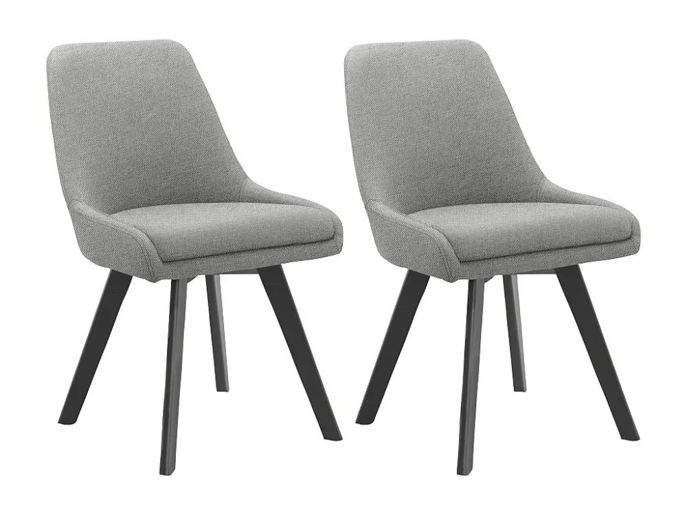 Eetkamerstoel 2 PK Grijs Wol