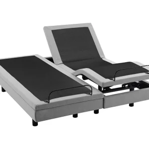Elektrische decoratieve relaxbedbodem - 2 x 80 x 200 cm - Grijs - ALPANA van YSMÉE