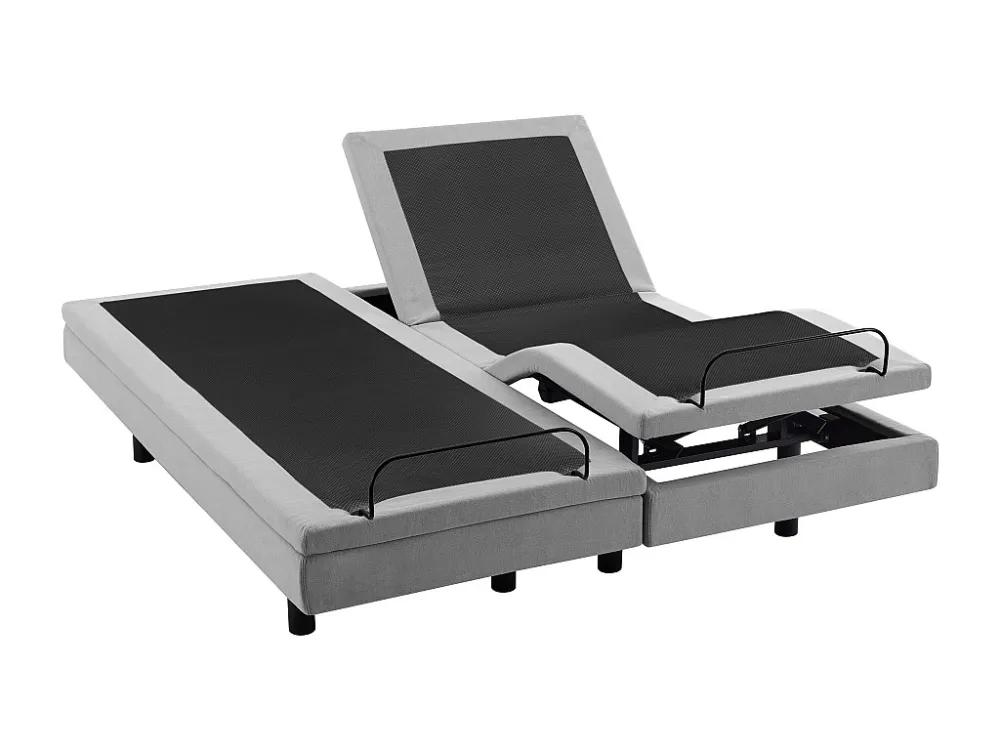 Elektrische decoratieve relaxbedbodem - 2 x 80 x 200 cm - Grijs - ALPANA van YSMÉE