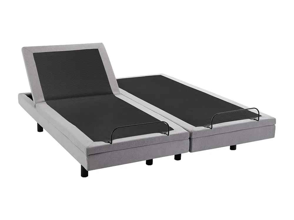 Elektrische decoratieve relaxbedbodem - 2 x 80 x 200 cm - Grijs - ALPANA van YSMÉE