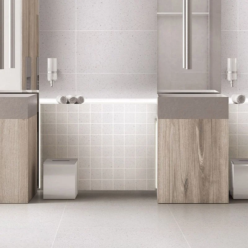 Engineered Stone Singular Tile Square Grijs Tile Living Room White