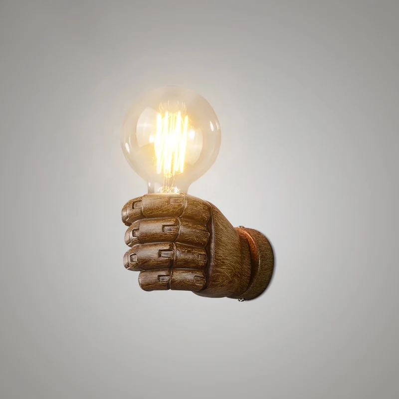 Enkele hars wandlamp armatuur artistieke vuistvormige gang wandkandelaar verlichting