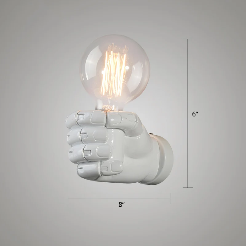 Enkele hars wandlamp armatuur artistieke vuistvormige gang wandkandelaar verlichting