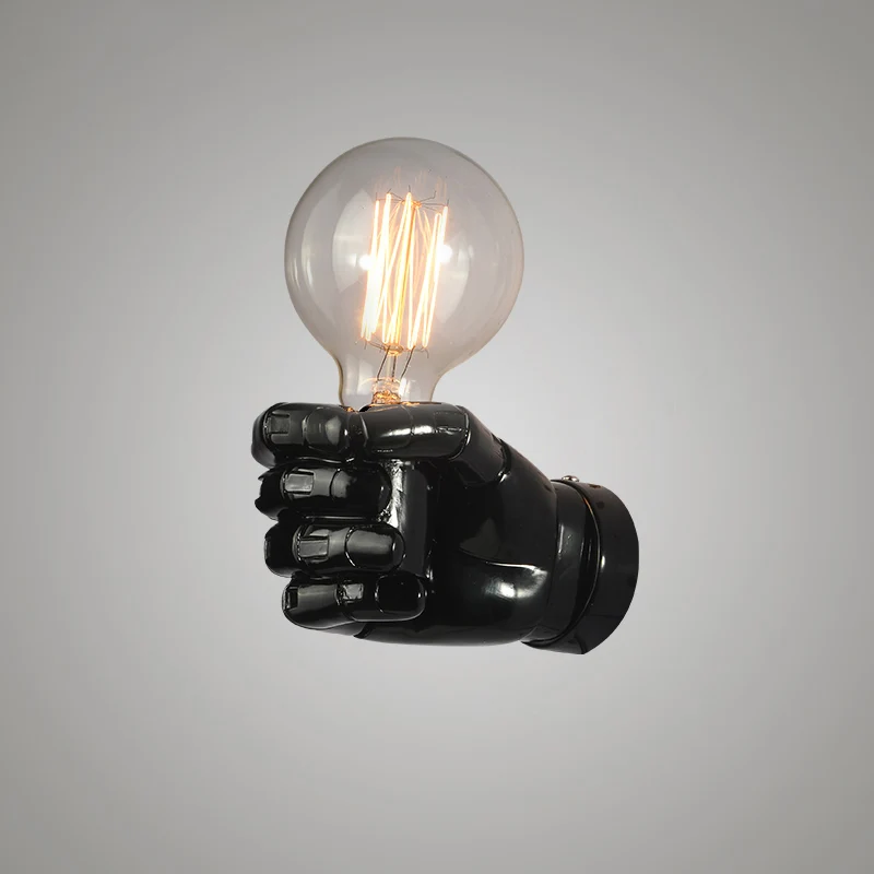 Enkele hars wandlamp armatuur artistieke vuistvormige gang wandkandelaar verlichting
