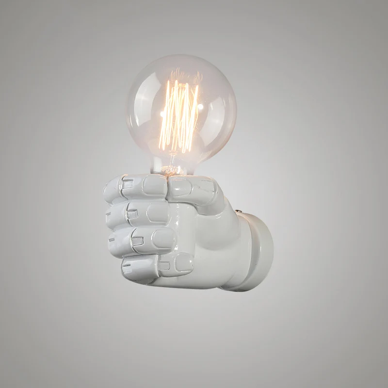 Enkele hars wandlamp armatuur artistieke vuistvormige gang wandkandelaar verlichting