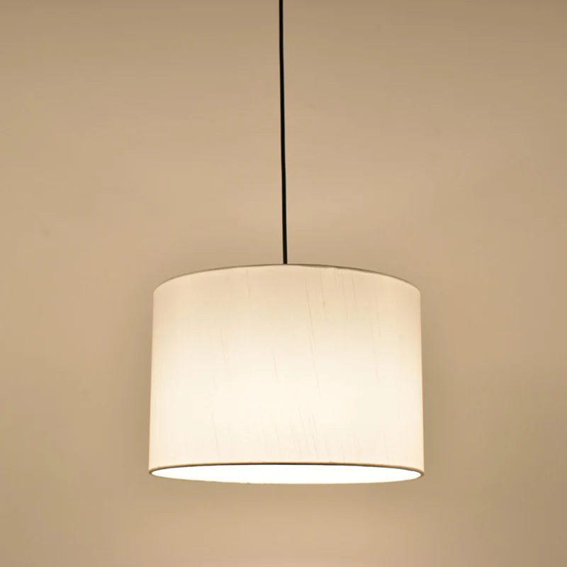 Enkele plafondlamp Antiekstijl Drum Shade Stof Hangende hanglamp voor restaurant
