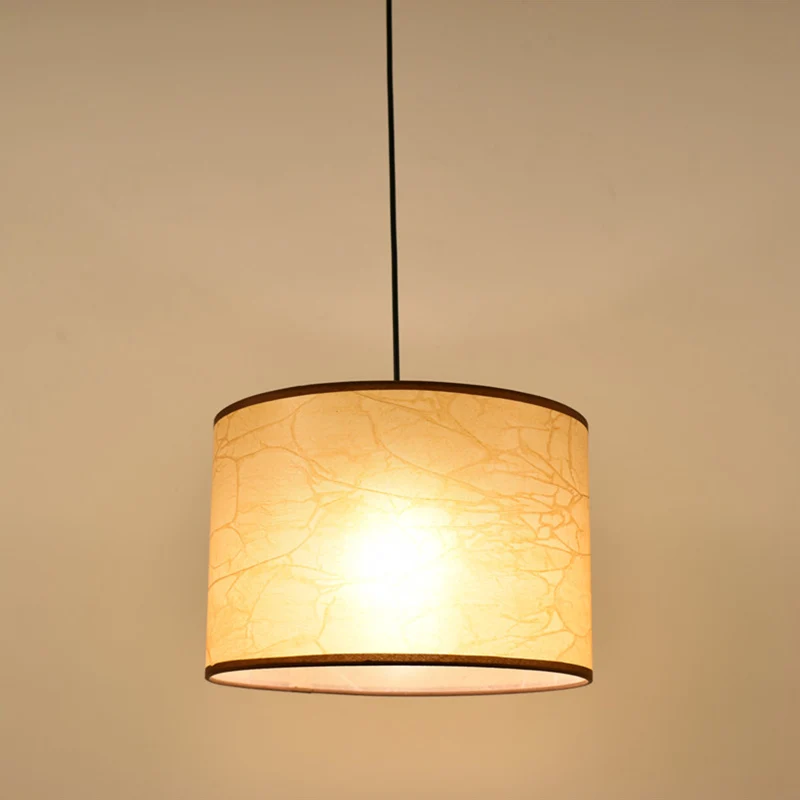 Enkele plafondlamp Antiekstijl Drum Shade Stof Hangende hanglamp voor restaurant