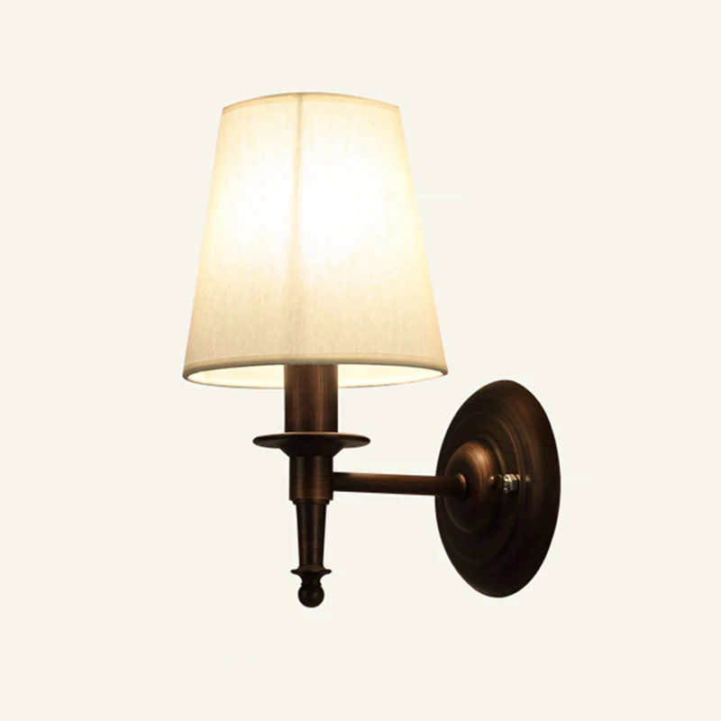 Enkele wandmontage zwak minimalisme taps toelopende trommelstof wandverlichting voor gang