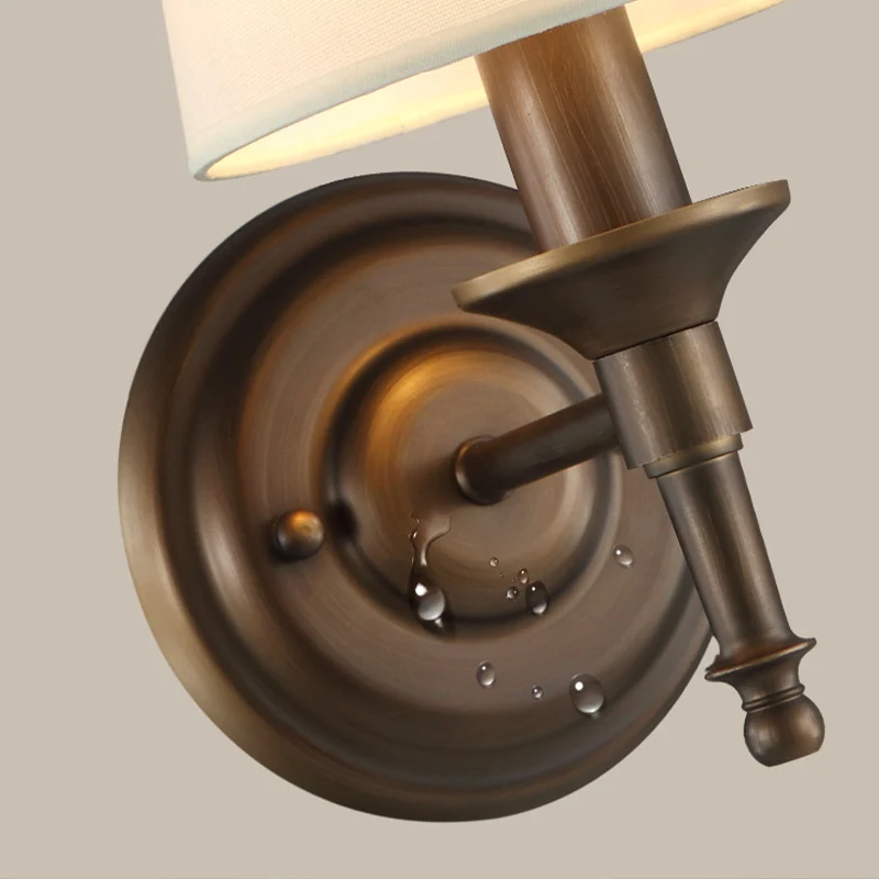 Enkele wandmontage zwak minimalisme taps toelopende trommelstof wandverlichting voor gang