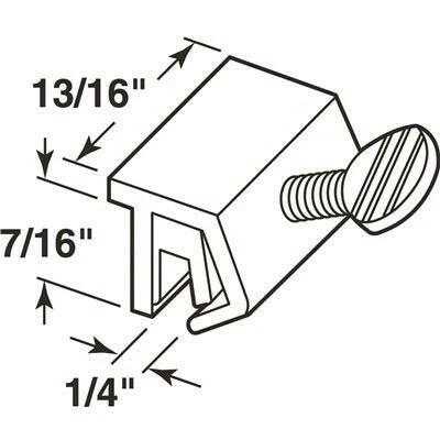 1/4 . Extruded Lichtmetaal Mill No Mar Sliding Window Lock (2-Pack)