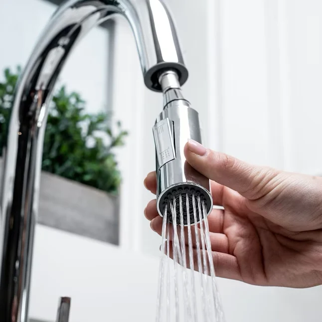 EZ-FLO Metro Chrome Solo Handle Pull-down Kitchen Faucet Deck Plate
