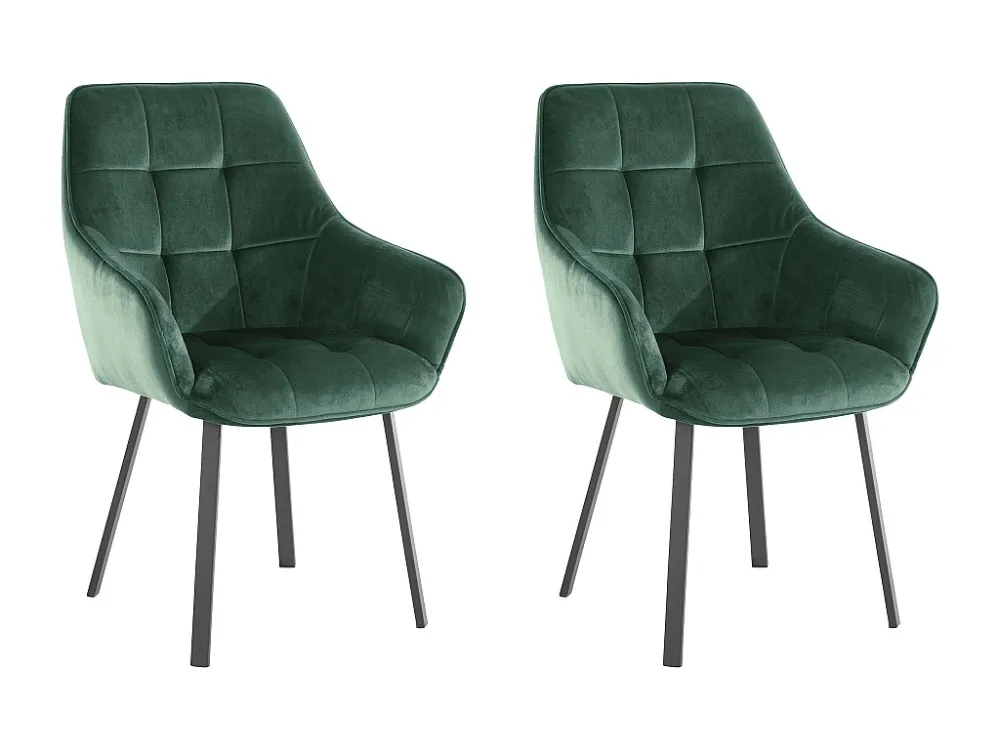 Fauteuil 2 PK Donkergroen Fluweel