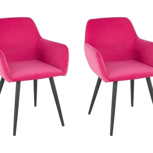 Fauteuil 2 PK Roze Fluweel