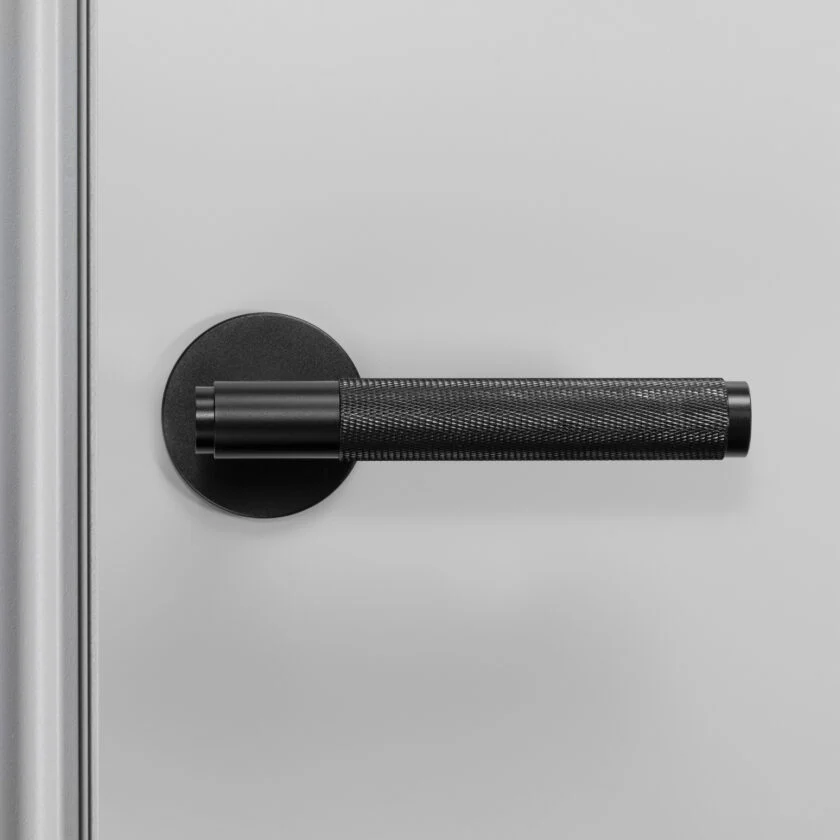 FIXED DOOR HANDLE / SINGLE-SIDED / CROSS / EBBENHOUT