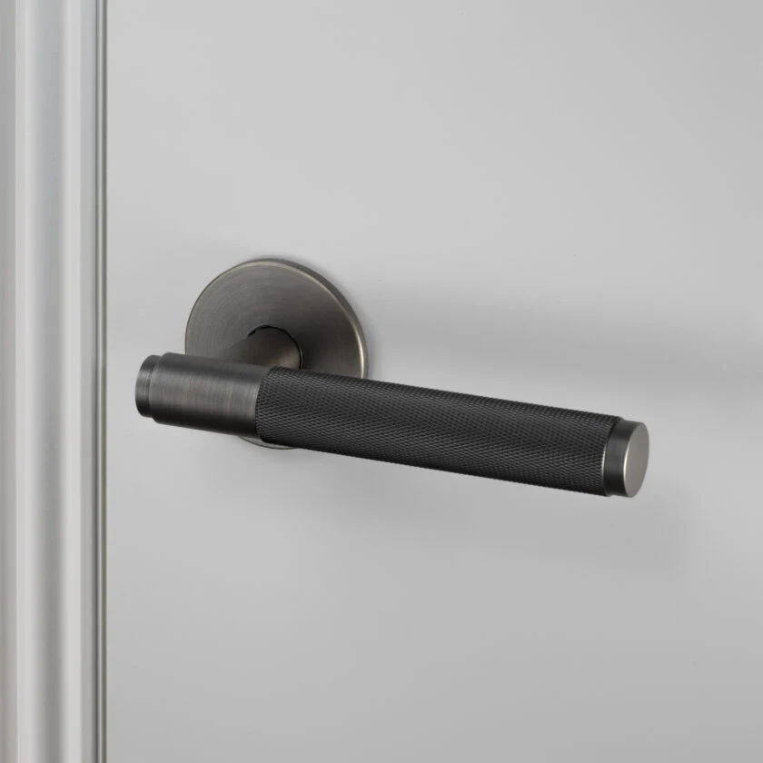 FIXED DOOR HANDLE / SINGLE-SIDED / CROSS / SMOKED ANTIEK BRONS