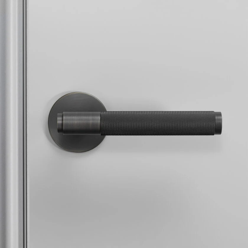 FIXED DOOR HANDLE / SINGLE-SIDED / CROSS / SMOKED ANTIEK BRONS