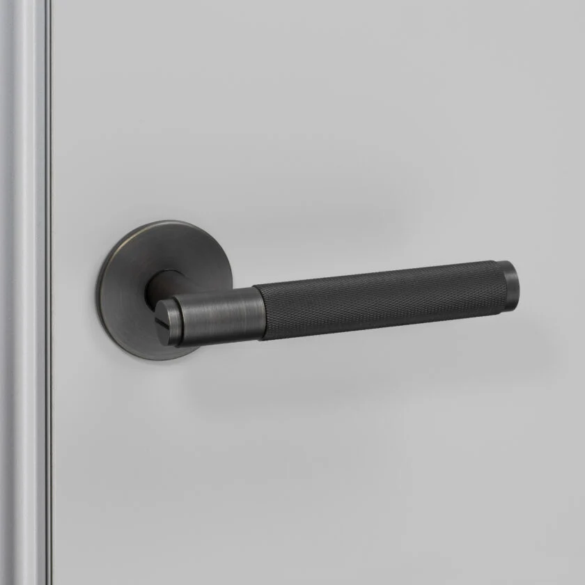 FIXED DOOR HANDLE / SINGLE-SIDED / CROSS / SMOKED ANTIEK BRONS