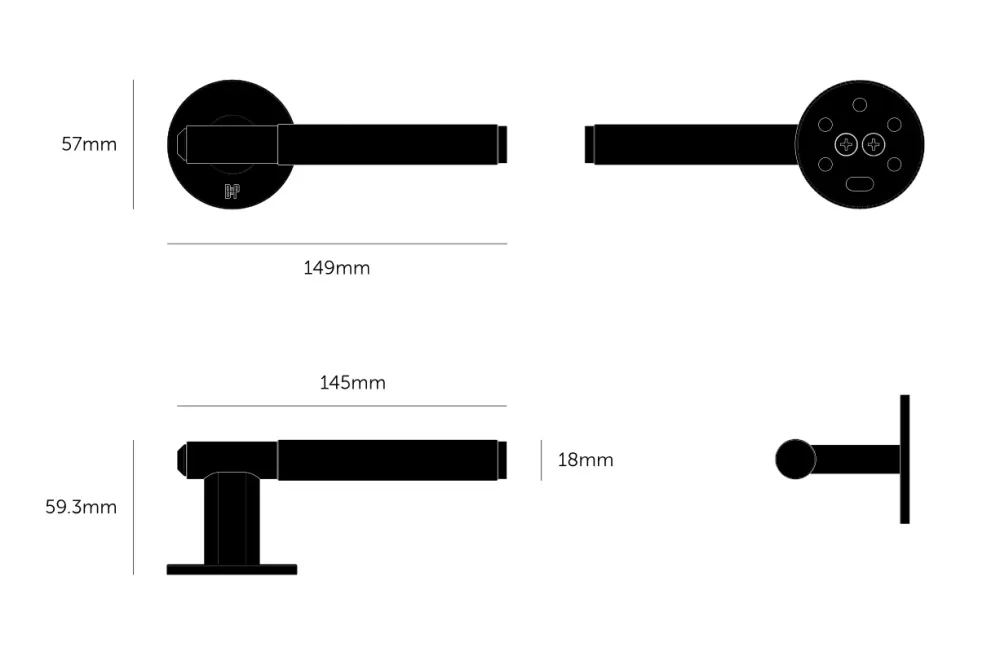 FIXED DOOR HANDLE / SINGLE-SIDED / LINEAR / WELDERS RAVENZWART