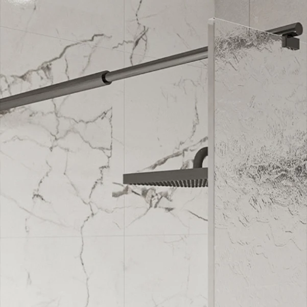 Één Fixed Shower Screen Frameless Half Partition Shower Bath Screen 24l