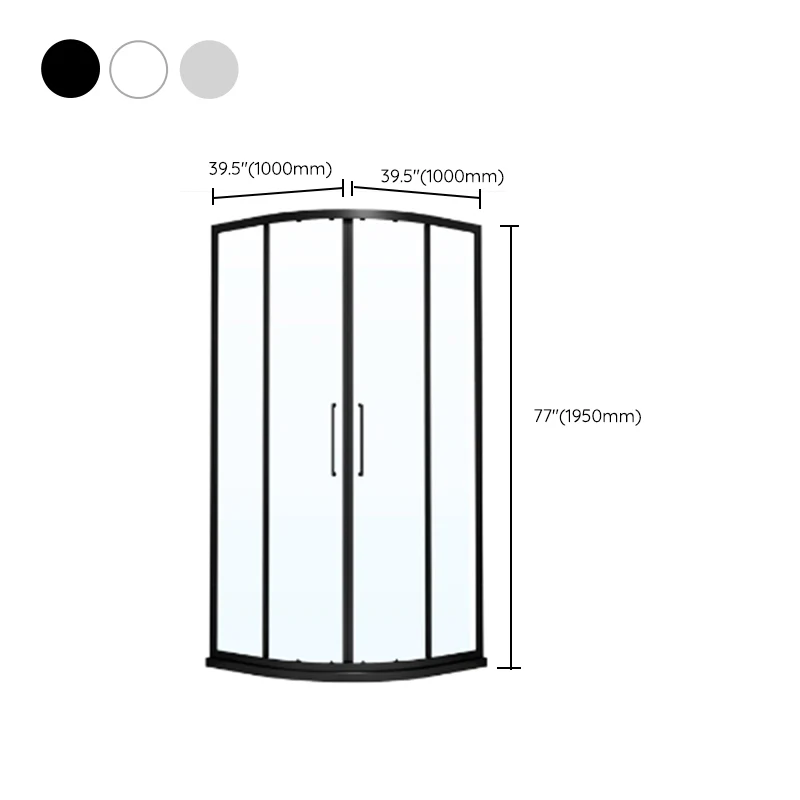 Framed Dubbel Sliding Shower Enclosure Round Shower Enclosure 35