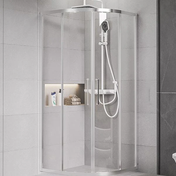 Framed Dubbel Sliding Shower Enclosure Round Shower Enclosure 35