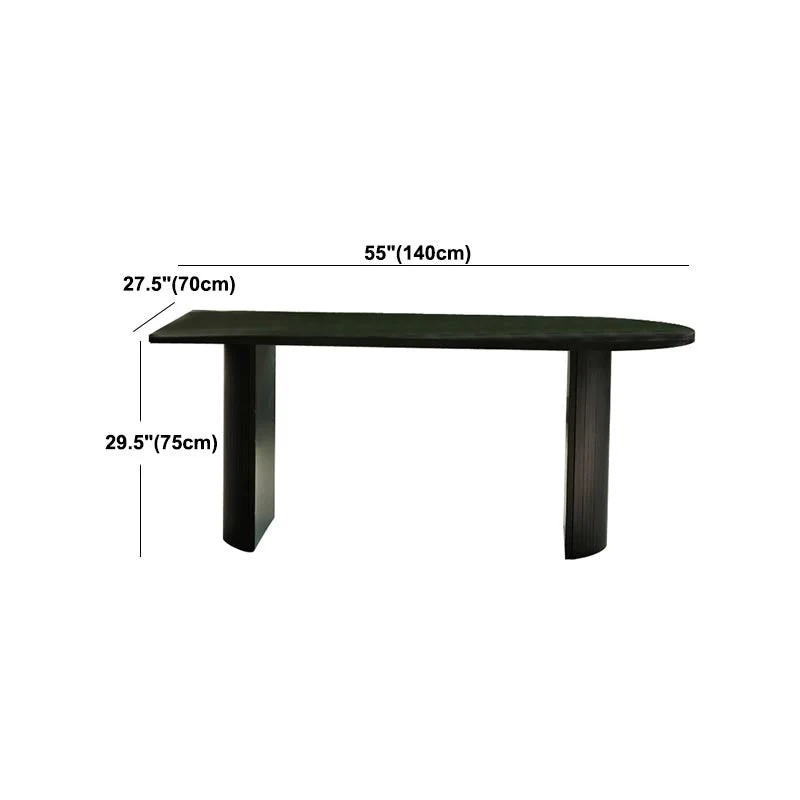 Free Form Ebbenhout Dining Table Wood Table Contemporary Double Pedestal 47