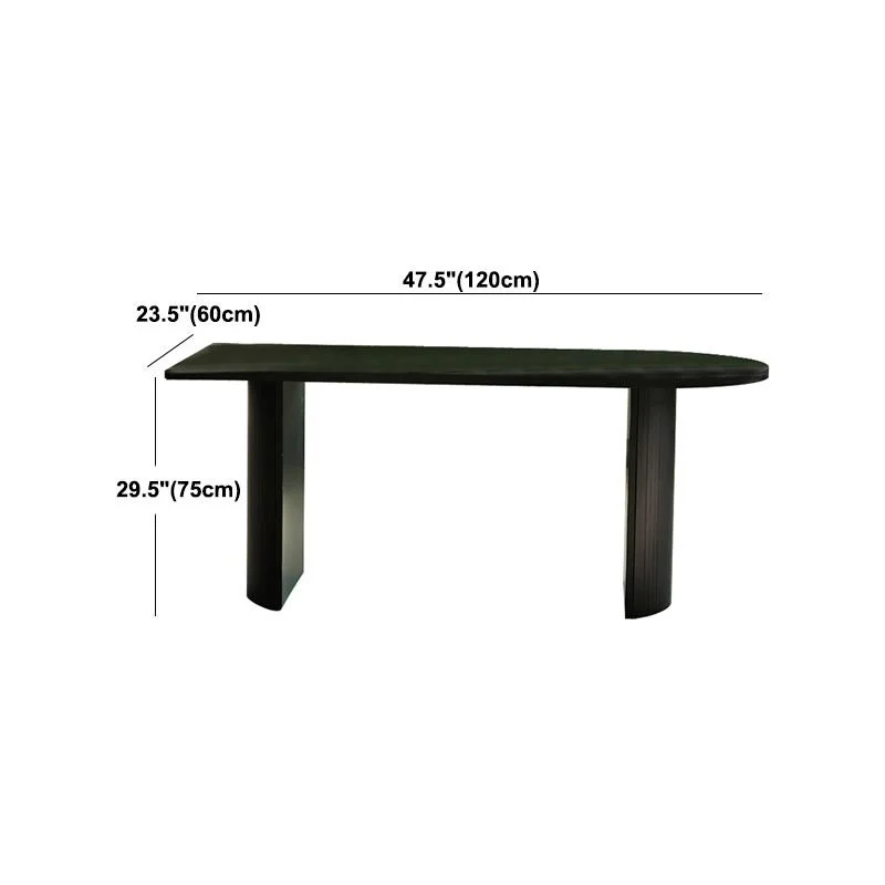 Free Form Ebbenhout Dining Table Wood Table Contemporary Double Pedestal 47