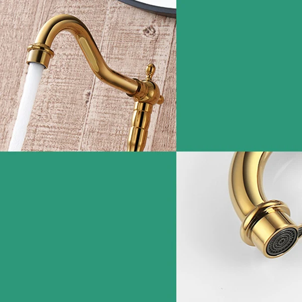 Glam Centerset Faucet Geel koper Cross Handles High-Arc 2 Handles Basin Lavatory Faucet Bronze
