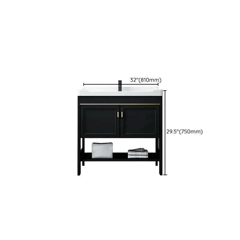Glam Freestanding Bathroom Sink Vanity Single-Sink Bathroom Vanity 17l