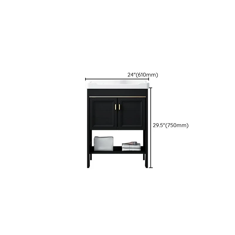 Glam Freestanding Bathroom Sink Vanity Single-Sink Bathroom Vanity 17l