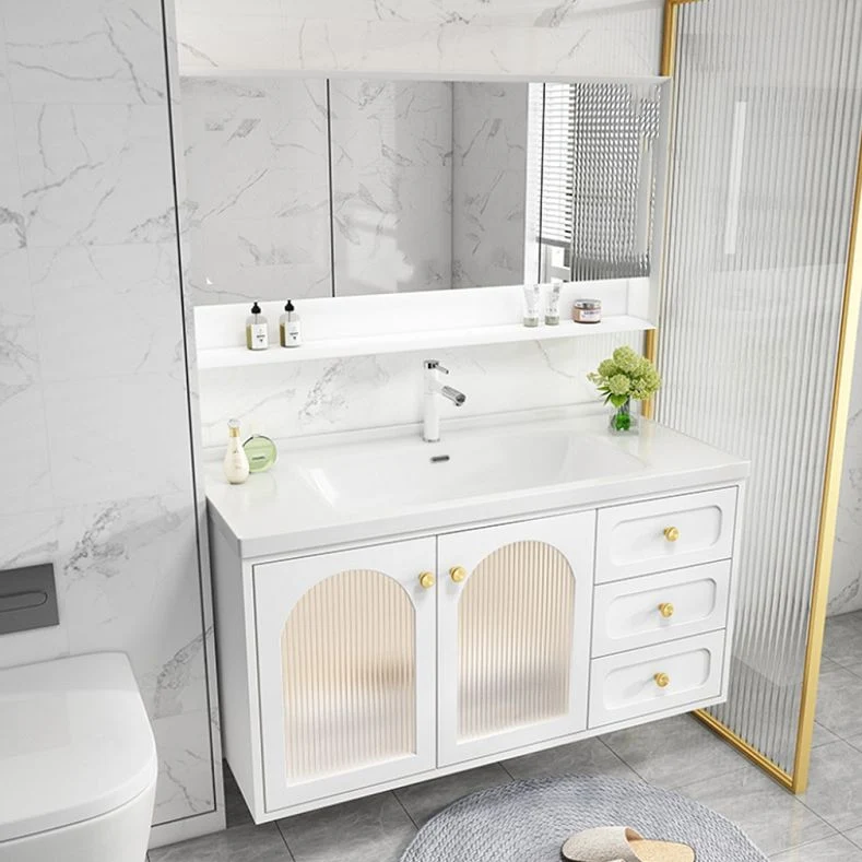 Glam Sink Vanity Single Ivoor Rectangular Ceramic Top Bathroom Vanity Https