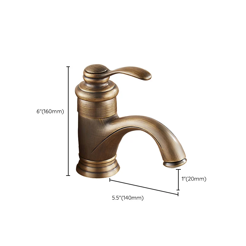 Glam Style Bathroom Sink Faucet Één Handle Low Arc Sink Faucet