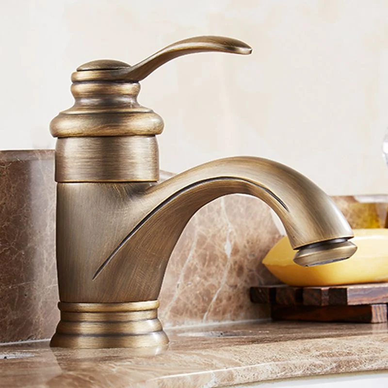 Glam Style Bathroom Sink Faucet Los Handle Low Arc Sink Faucet