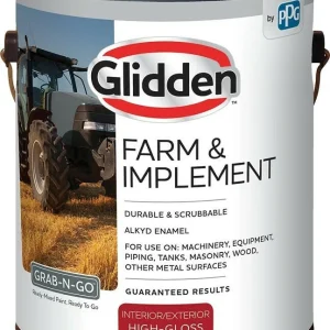 Glidden® Farm & Implement Interior/Exterior Grab-N-Go® Alkyd Enamel (Machine Grijs, 1-Gallon)