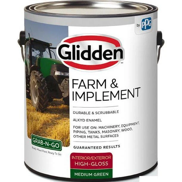 Glidden® Farm & Implement Interior/Exterior Grab-N-Go® Alkyd Enamel (Medium Groen, 1-Gallon)
