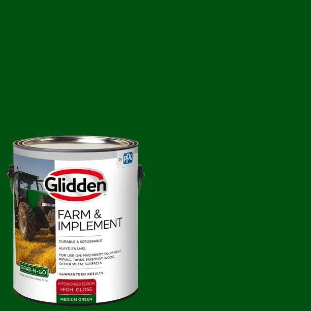 Glidden® Farm & Implement Interior/Exterior Grab-N-Go® Alkyd Enamel (Medium Groen, 1-Gallon)
