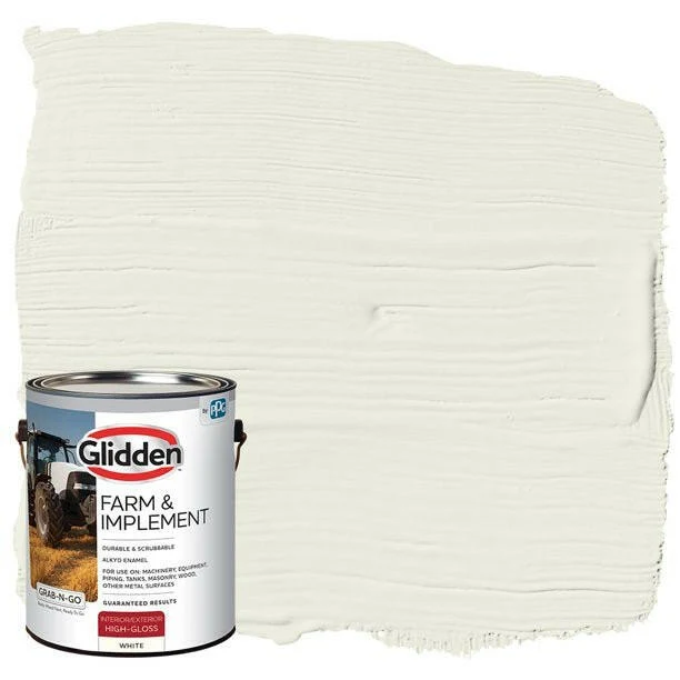 Glidden® Farm & Implement Interior/Exterior Grab-N-Go® Alkyd Enamel ivoor, 1-Gallon)