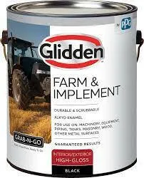 Glidden® Farm & Implement Interior/Exterior Grab-N-Go® Alkyd Enamel zwart, 1-Gallon)