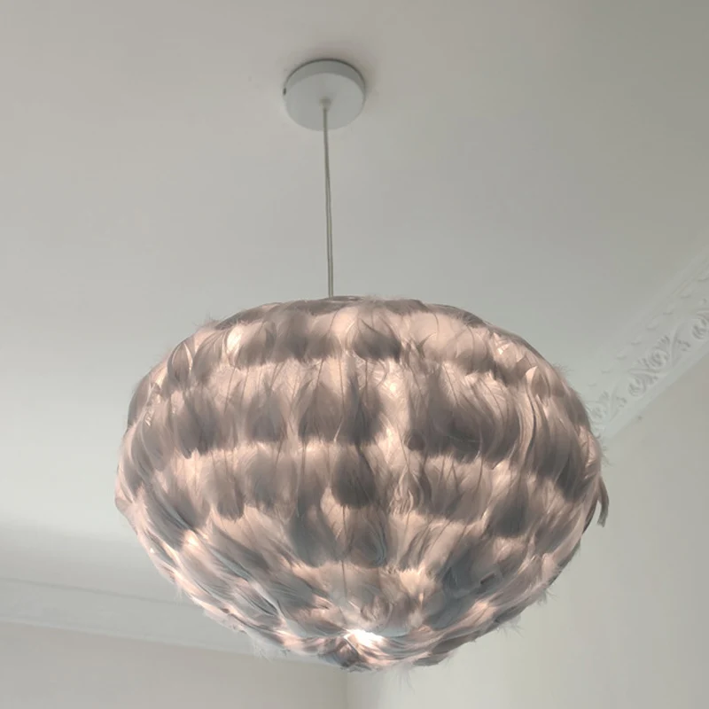 Globe Eetkamer Hanglamp Veer 1 Lamp Eenvoudige Stijl Hangende Hanglamp Grijs/Wit/Roze